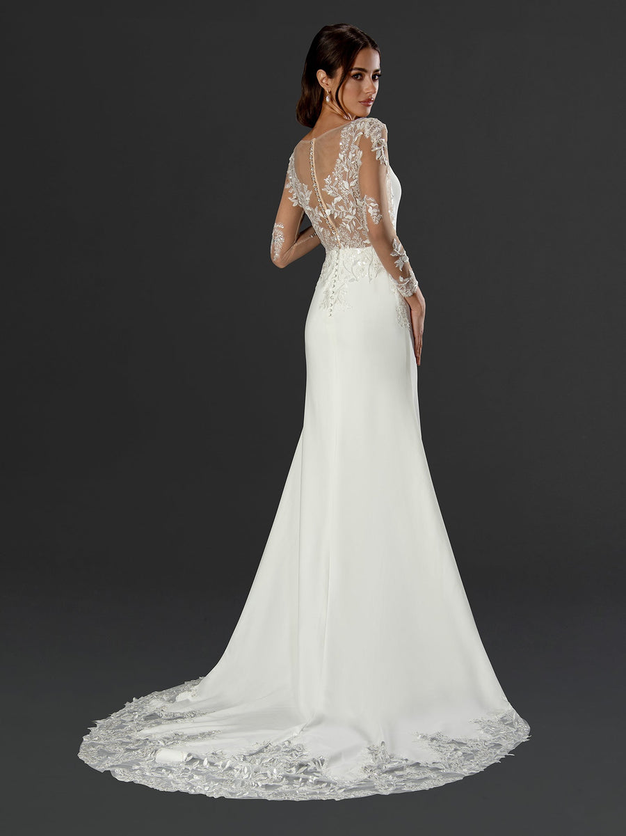 Wedding Dresses Wedding Long Bridal Gown Simple Dress Off White