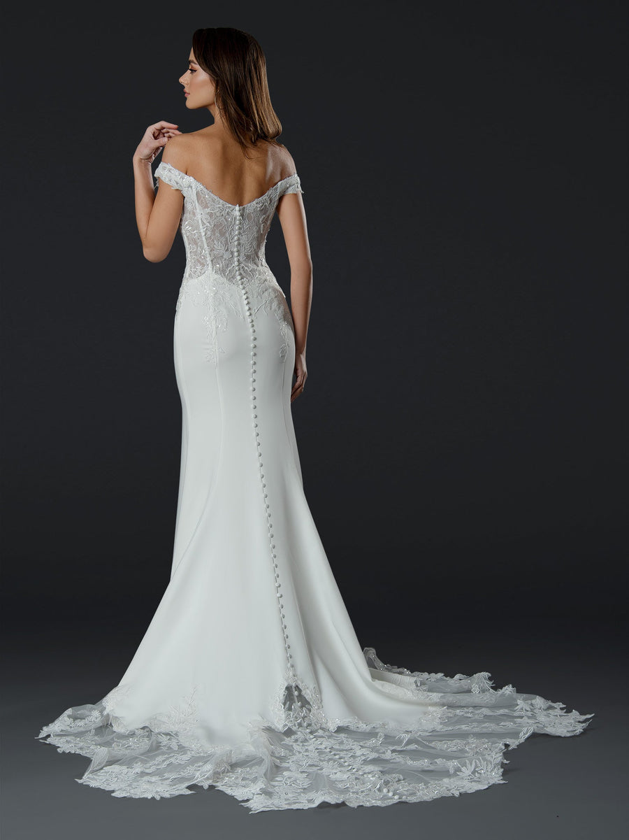 Wedding Dresses Long Bridal Wedding Mermaid Dress Off White