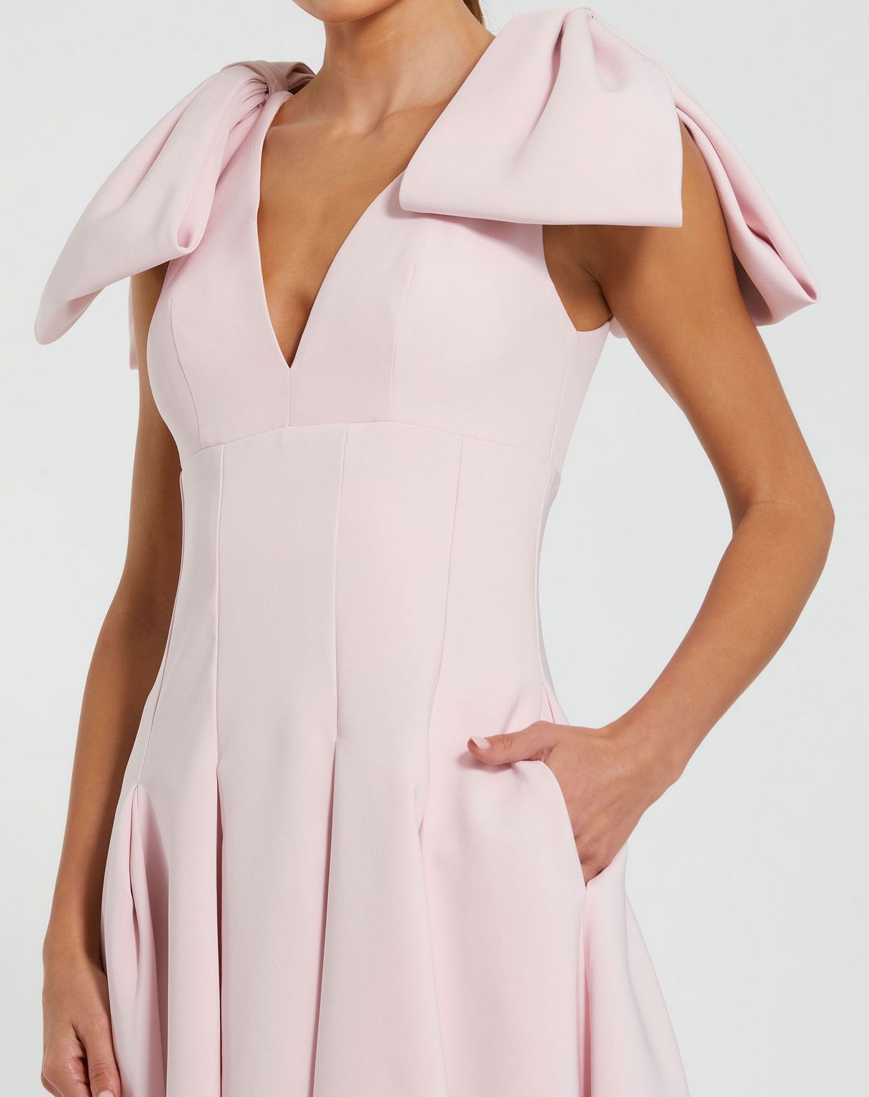 Formal Dresses Fitted Evening Formal Midi Dress Blush