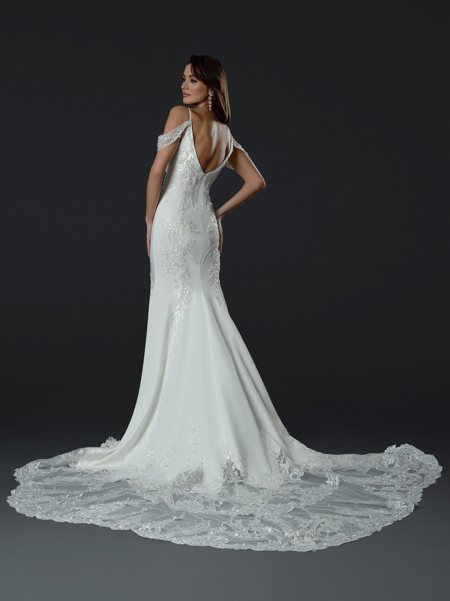 Wedding Dresses Long Lace Wedding Dress Off White