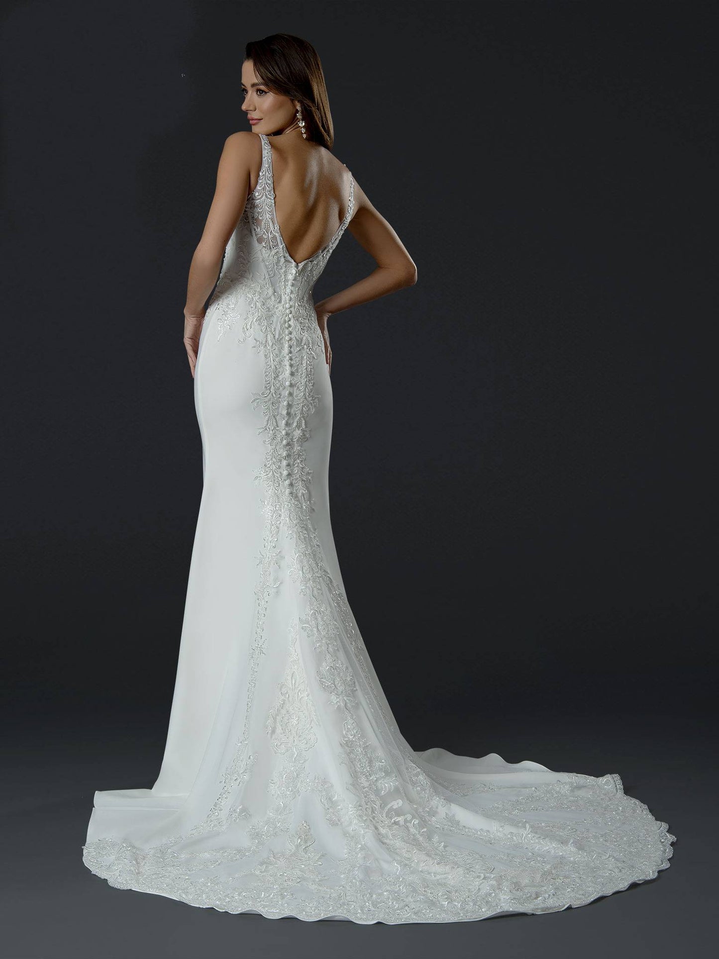 Wedding Dresses  Long Fitted Wedding Mermaid Dress Off White