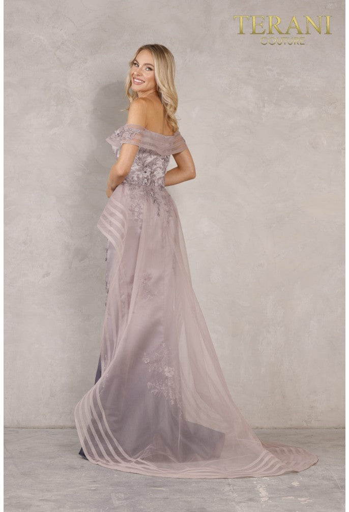 Formal Dresses Long Fitted Formal Sequin Peplum Evening Dress Lilac Ombre