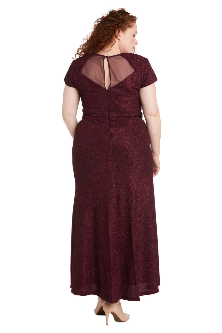 Plus Size Dresses Long Glitter Formal Plus Size Mother of the Bride Dress Merlot