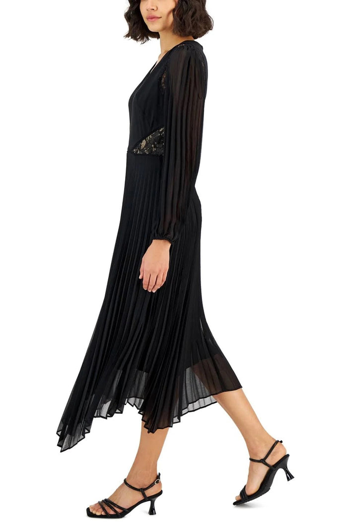 Cocktail Dresses Long Sleeve Lace Cocktail Midi Dress Black