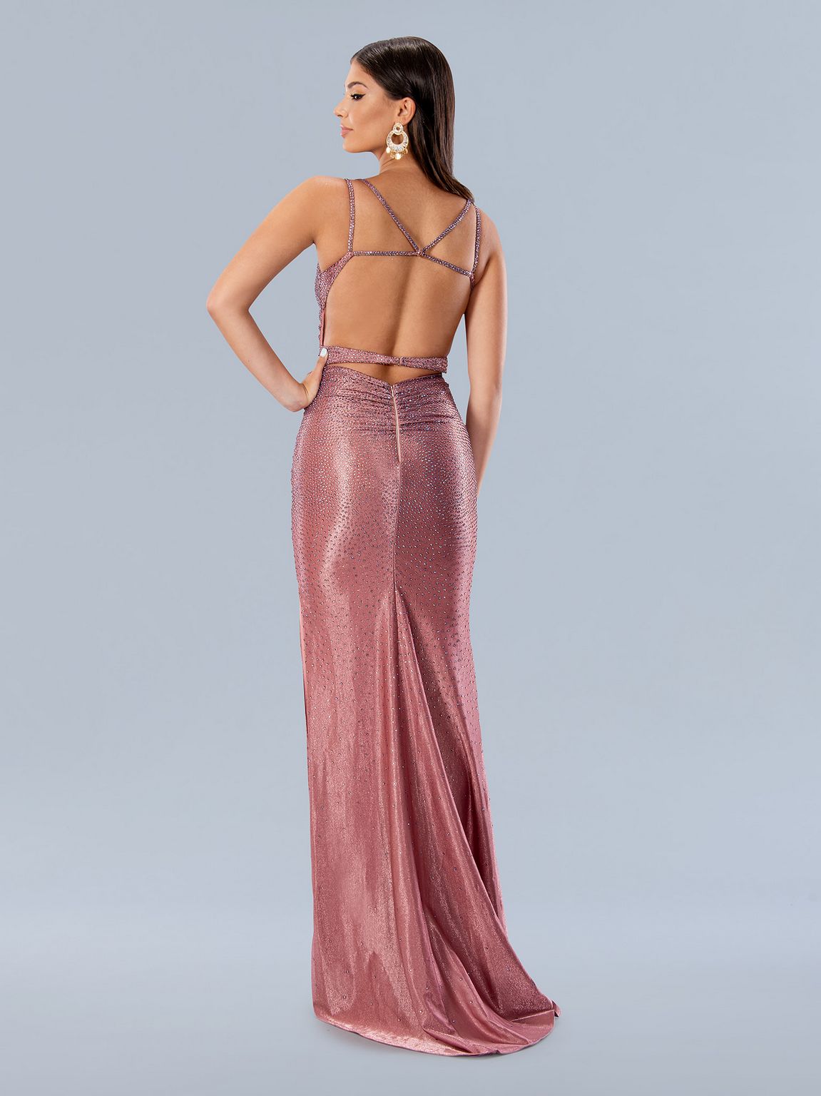 Prom Dresses Prom Beaded Long Formal Gown Rose