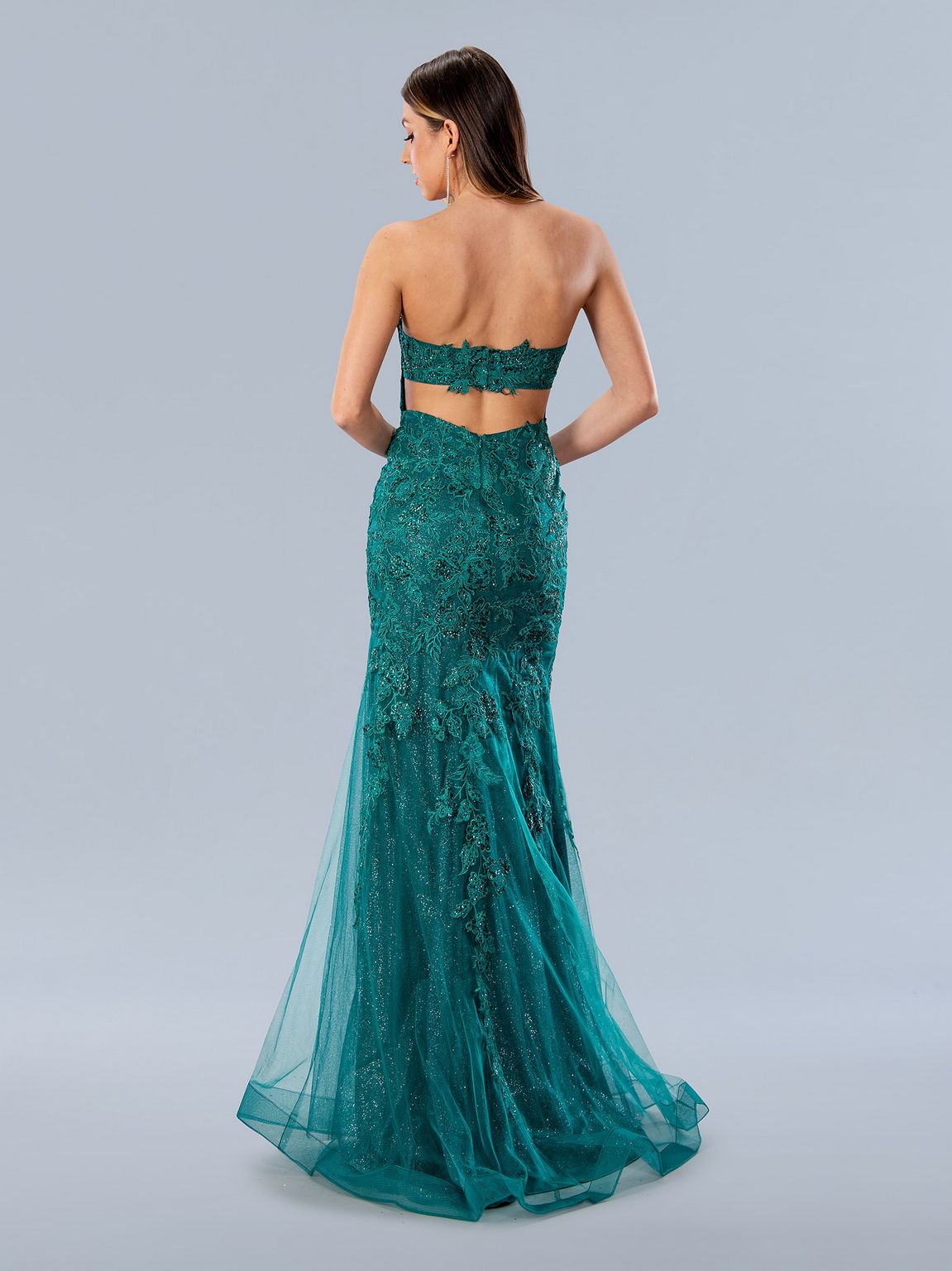 Prom Dresses Long Formal Beaded Prom Glitter Dress Emerald Green