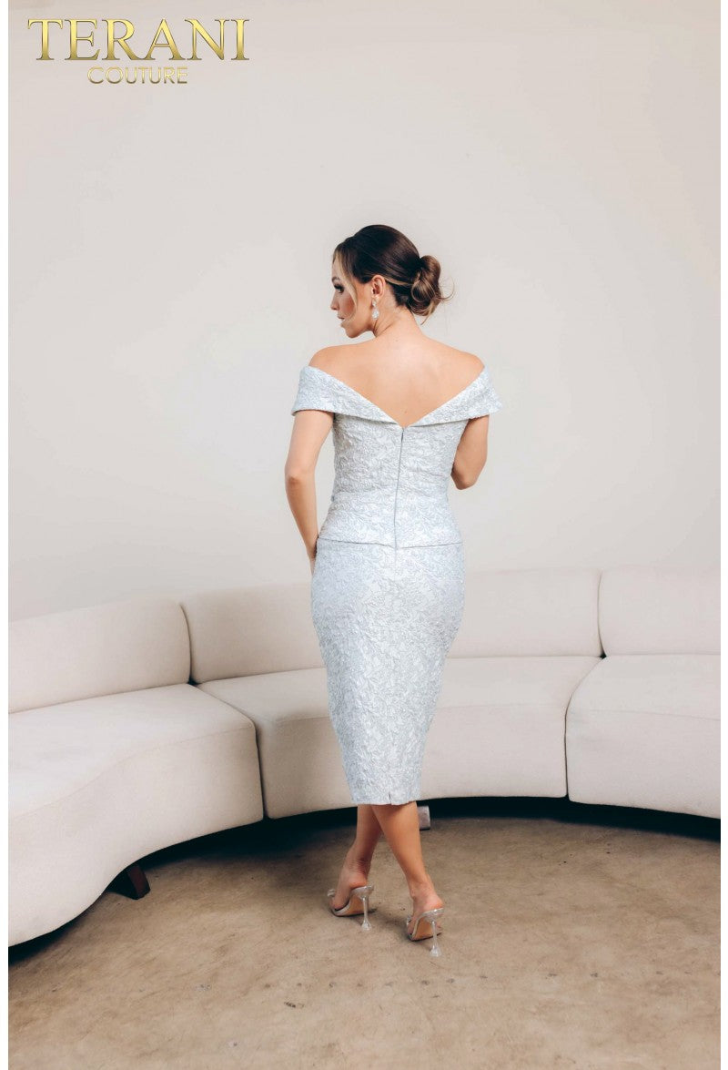 Cocktail Dresses Fitted Short Cocktail Lace Dress Light Blue