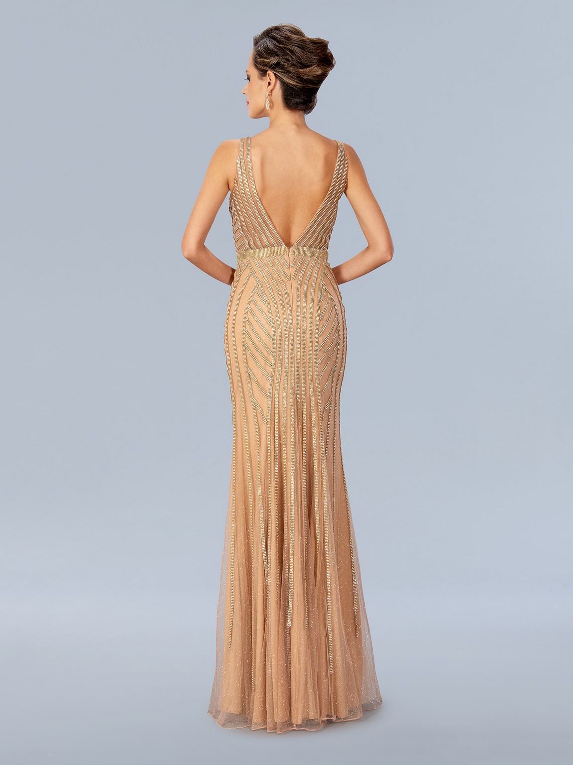 Formal Dresses Formal Long Prom Glitter Dress Gold