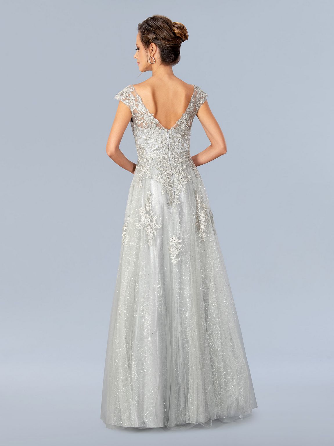 Formal Dresses Long Formal Glitter Prom Dress Silver