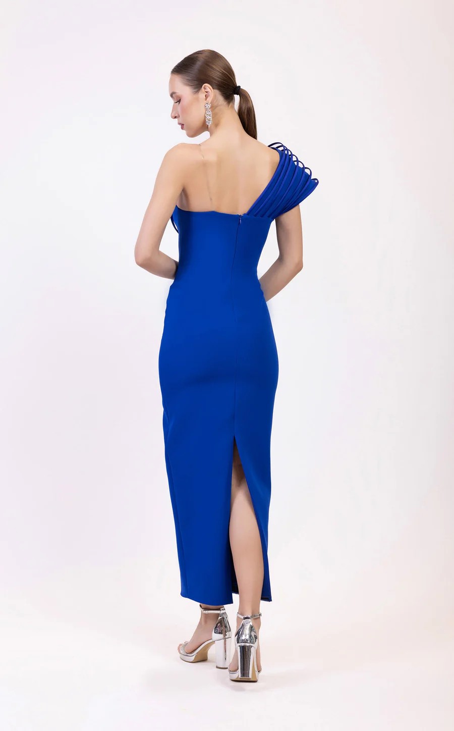 Prom Dresses Fitted Long Formal Tea Length Prom Dress Royal