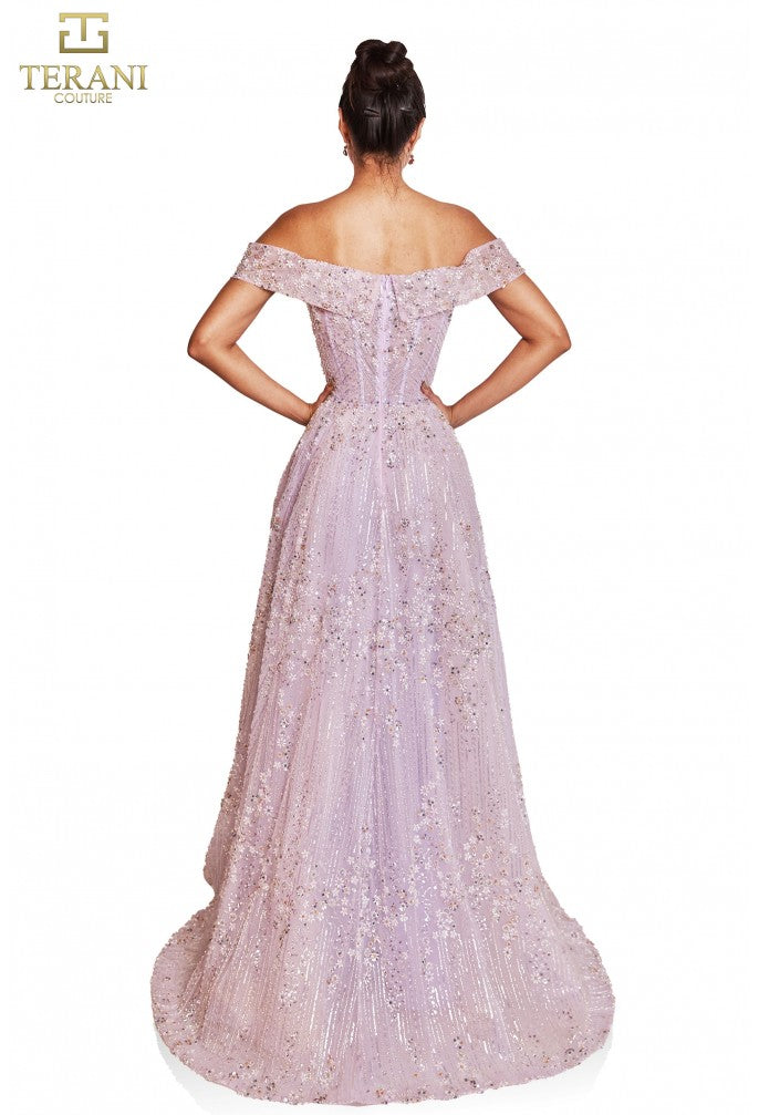 Prom Dresses Long Beaded Lace Formal Prom Dress Lilac
