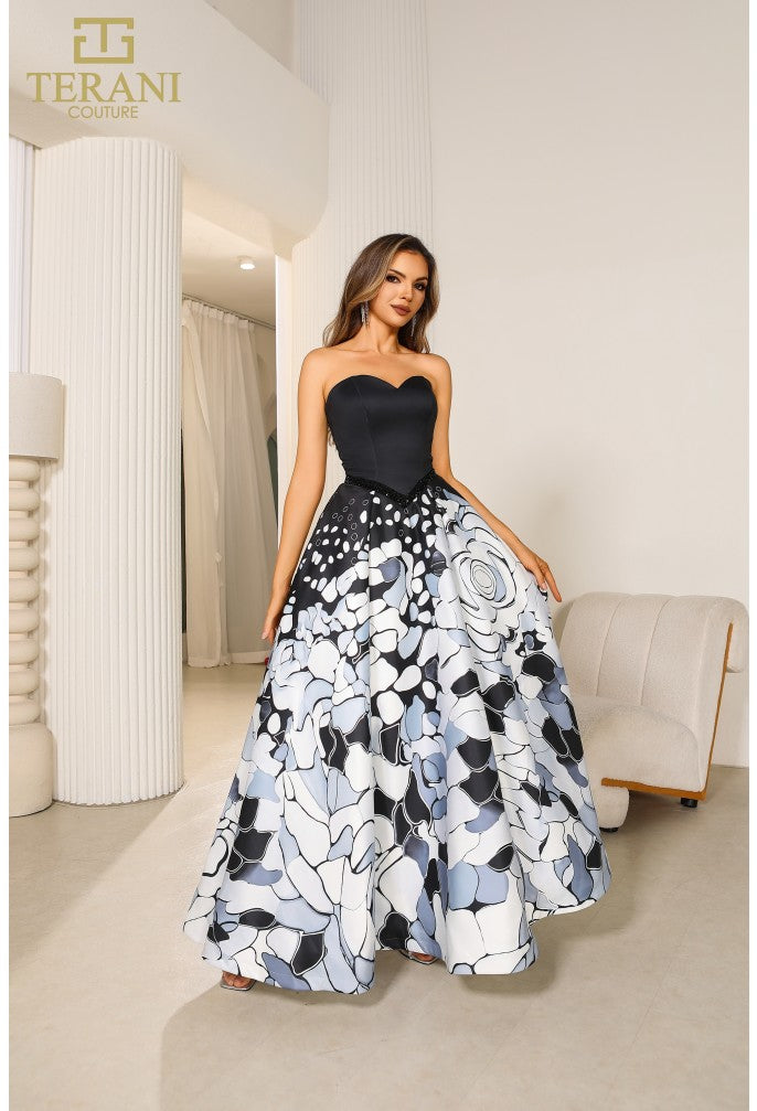Prom Dresses Floral Long Formal Prom Dress Multi Black