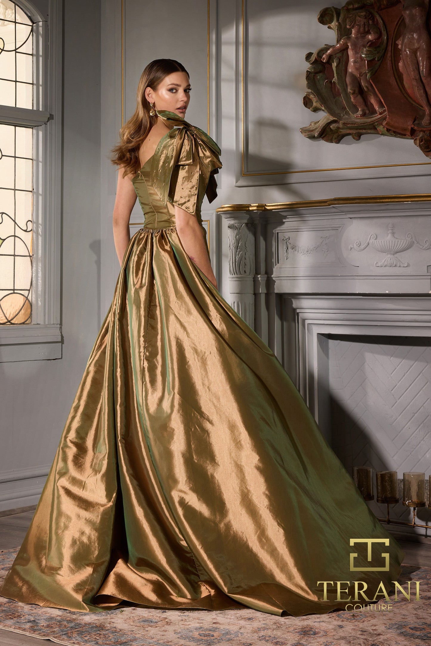 Prom Dresses Long Formal Overskirt Evening Prom Dress Gold