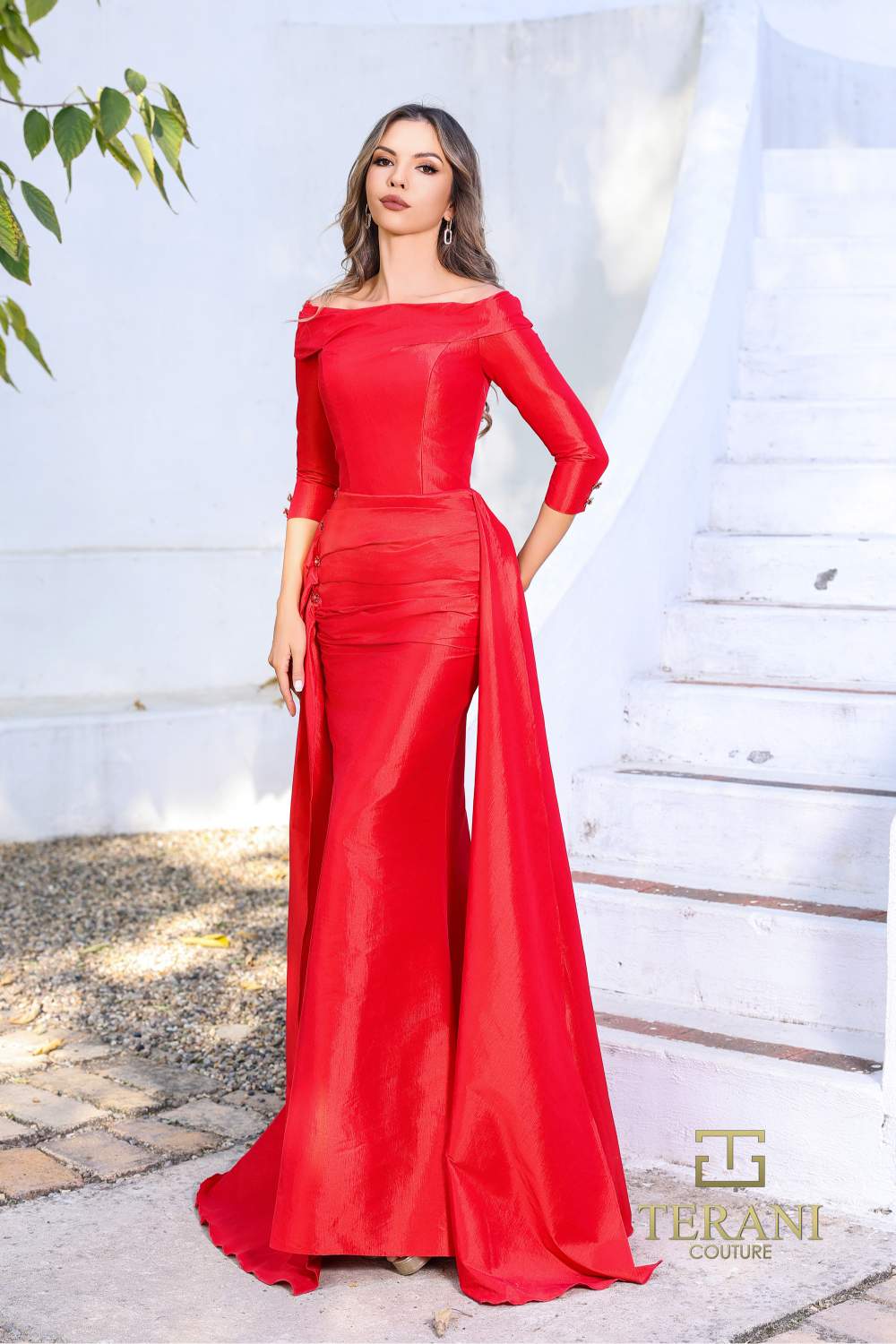 Formal Dresses Long Metallic Formal Evening Dress Red