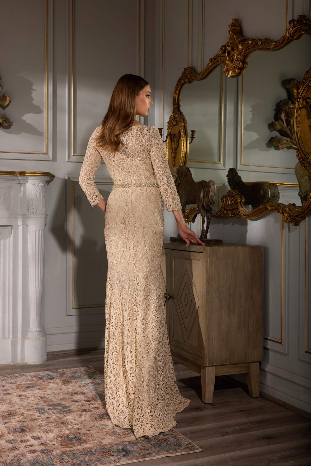 Mother of the Bride Dresses Long Formal Mother of the Bride Lace Dress Champagne