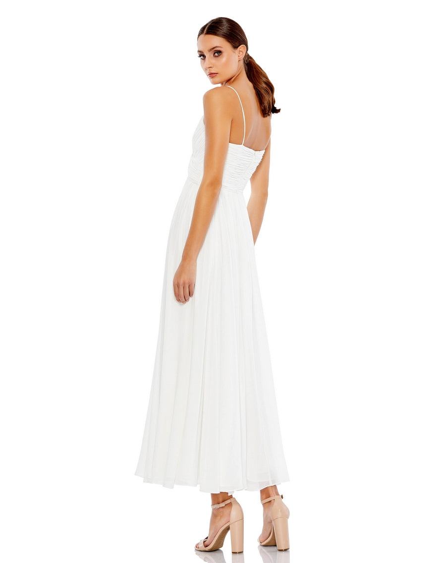 Formal Dresses Formal Midi Spaghetti Strap Dress White