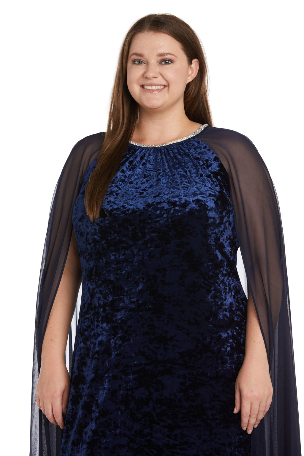 Plus Size Dresses Long Formal Plus Size Mother of the Bride Cape Dress Twilight