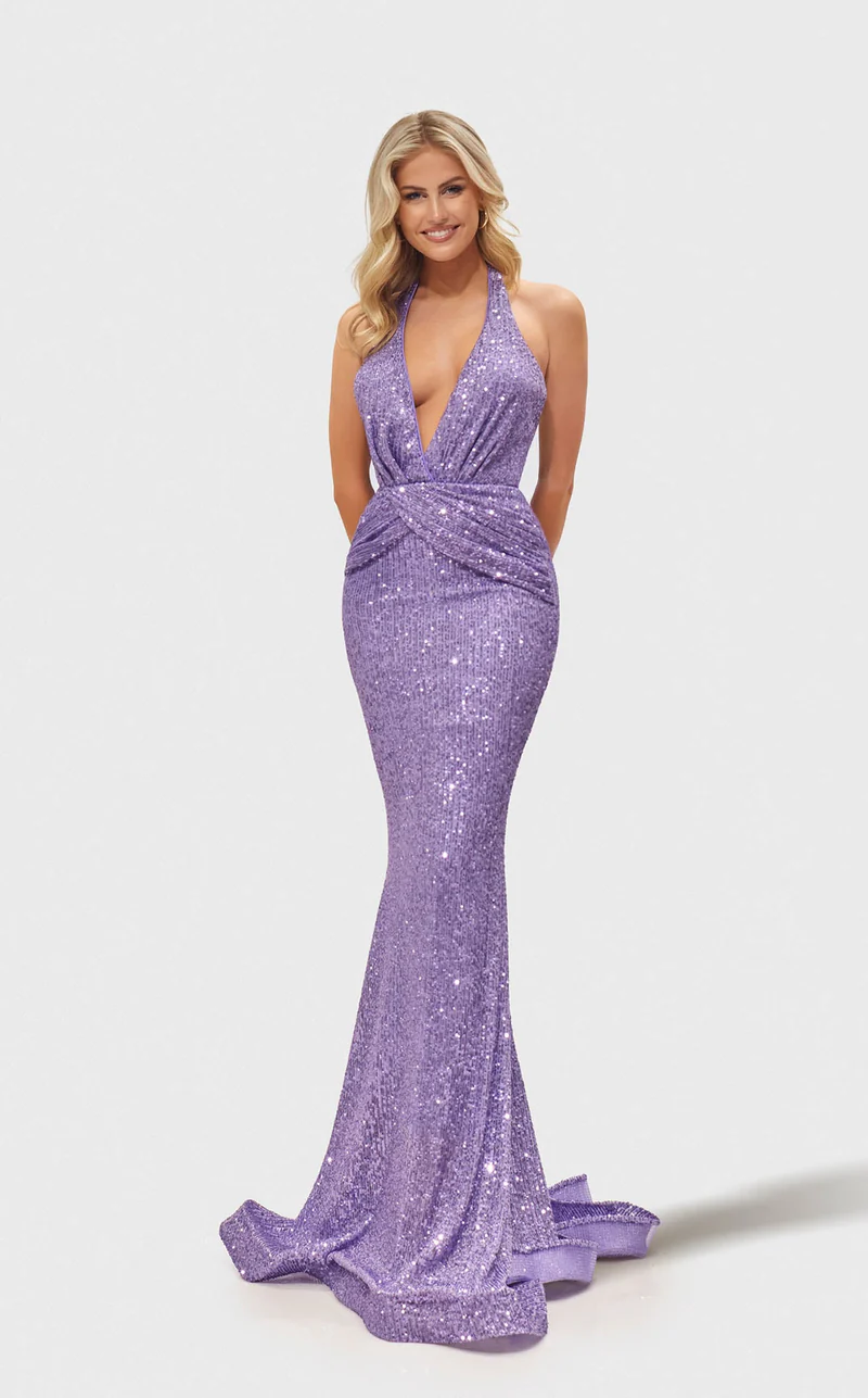 Prom Dresses Long Formal Mermaid Sequin Prom Dress Purple