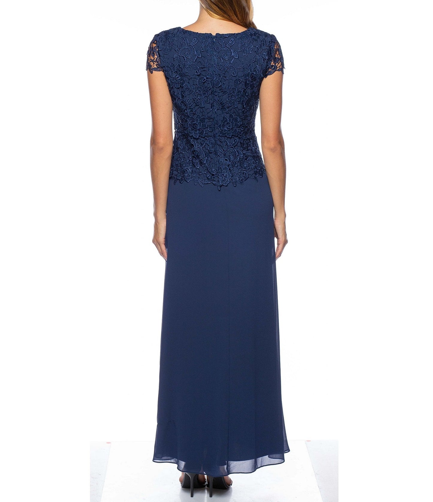 Formal Dresses Long Two Piece Formal Dress Navy