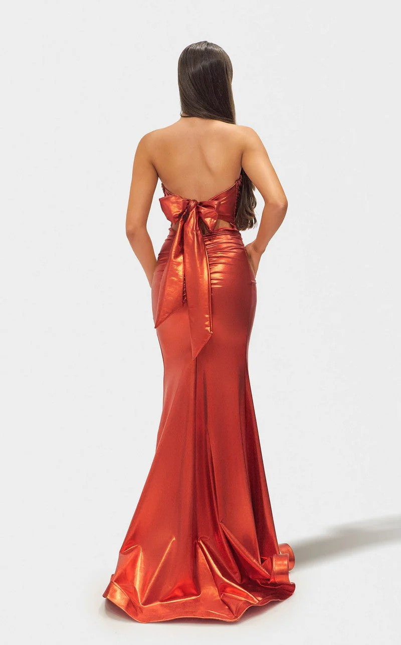 Prom Dresses Fitted Slit Long Formal Prom Dress Red