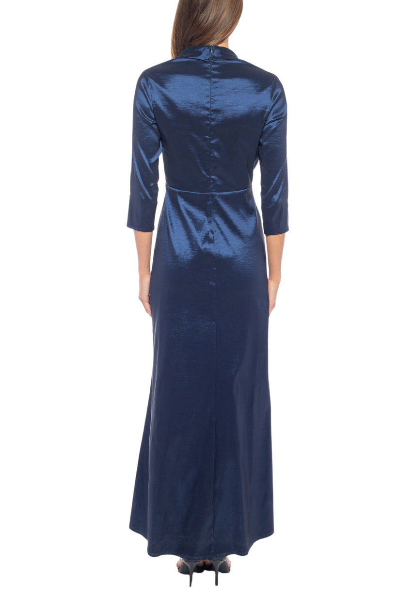 Formal Dresses Long Wrap Front Formal Dress NAVY