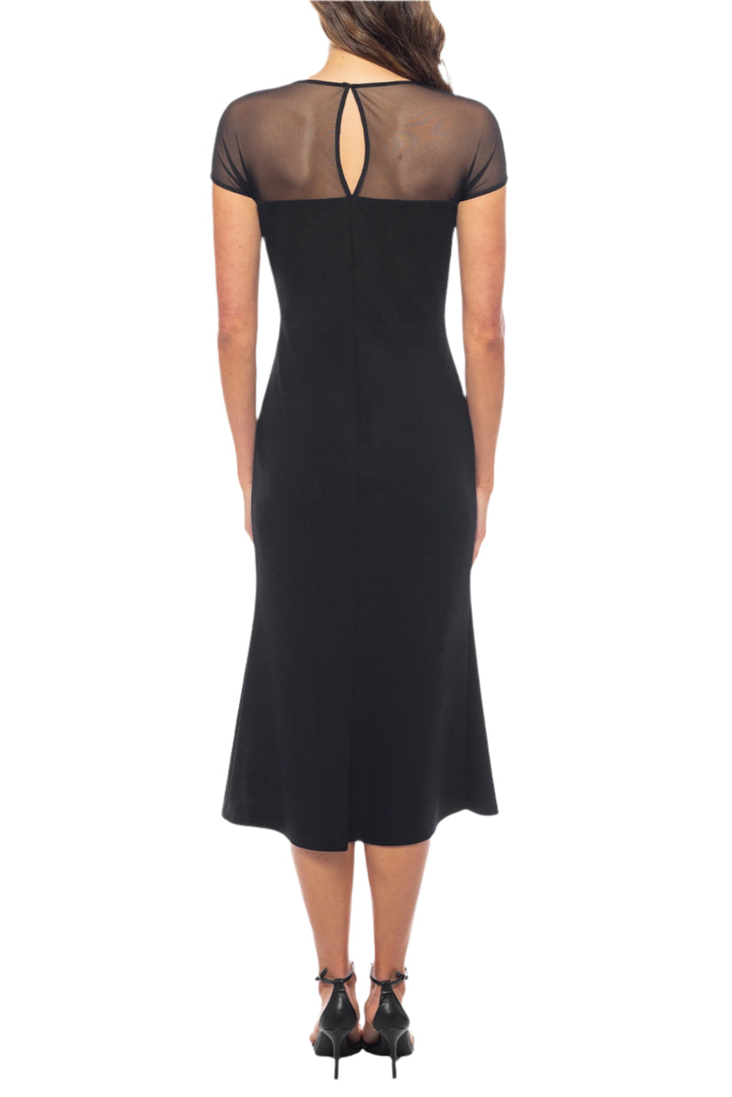 Cocktail Dresses Short Fitted Cocktail Midi Dress Black