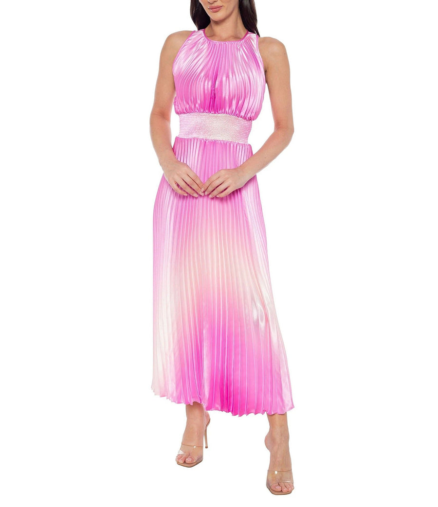 Formal Dresses Pleated Ombre A Line Formal Dress Pink/Peach