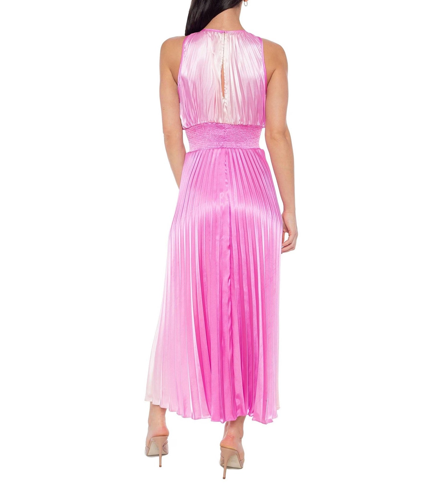 Formal Dresses Pleated Ombre A Line Formal Dress Pink/Peach