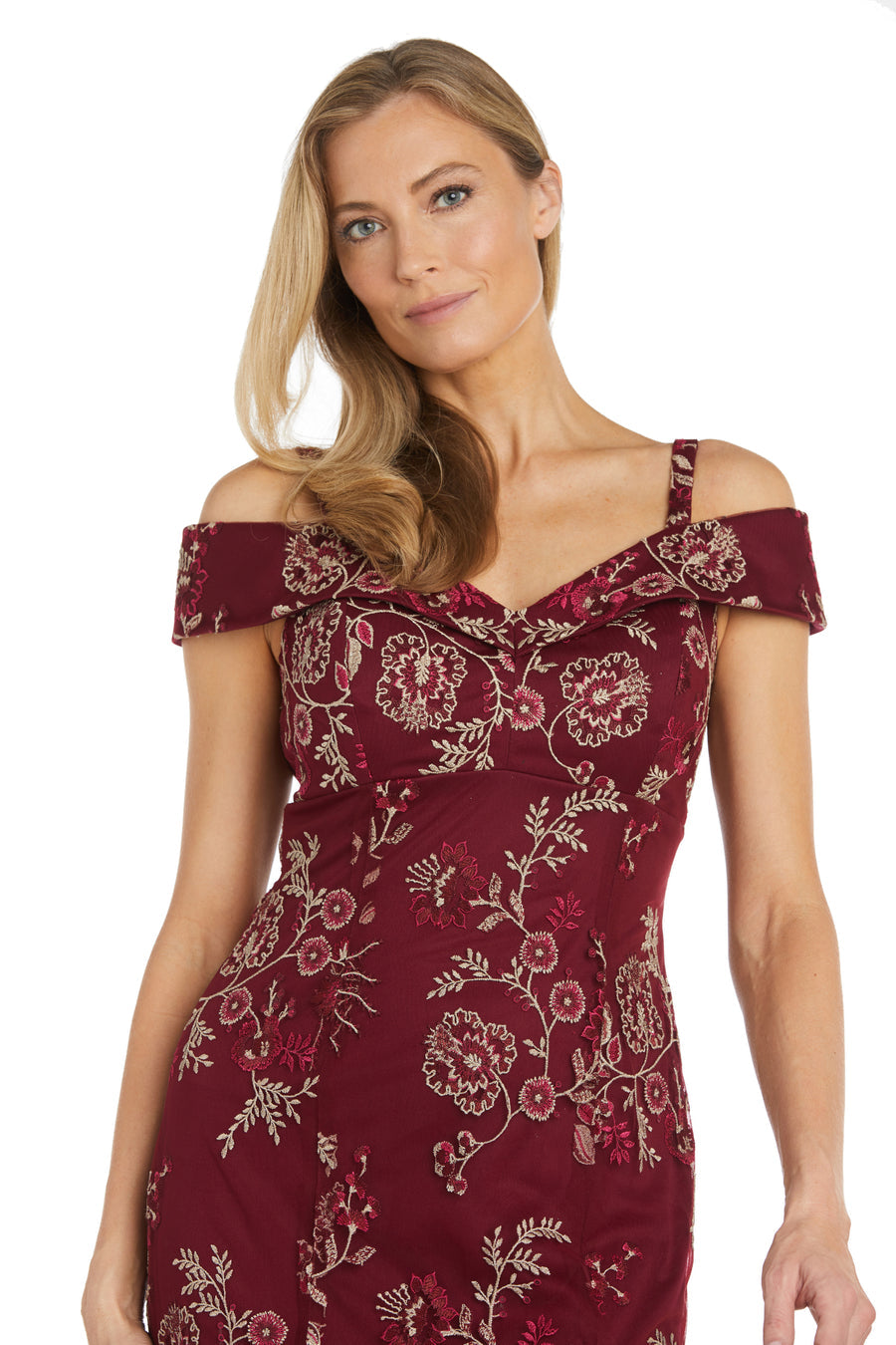 فستان سهرة رسمي طويل مزهر من R&M Richards 2699