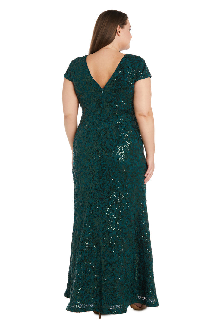 Plus Size Dresses Long Plus Size Sequin Formal Evening Dress Hunter