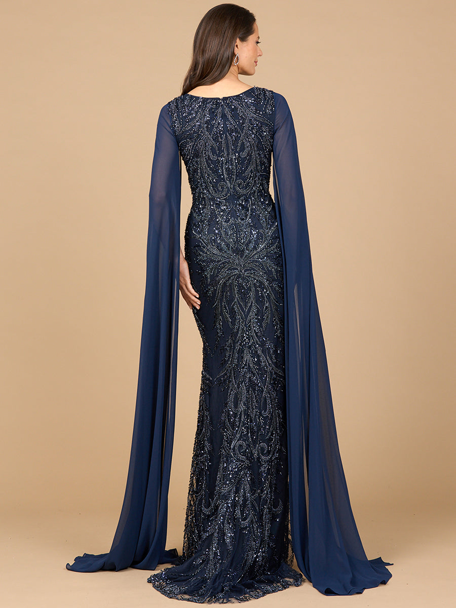 Formal Dresses Formal Long Pattern Mermaid Evening Dress Navy