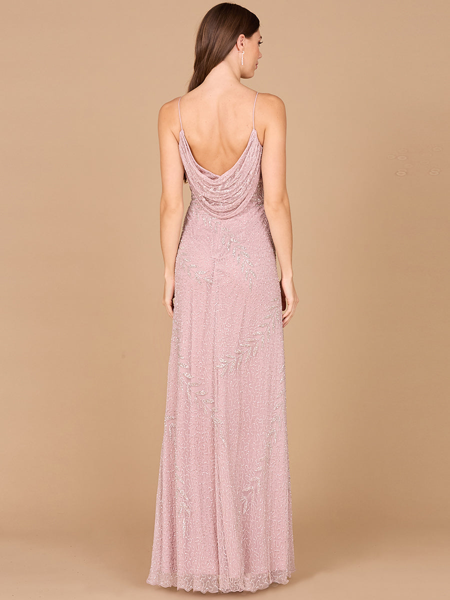 Prom Dresses Beaded Long Formal Evening Prom Dress Blush