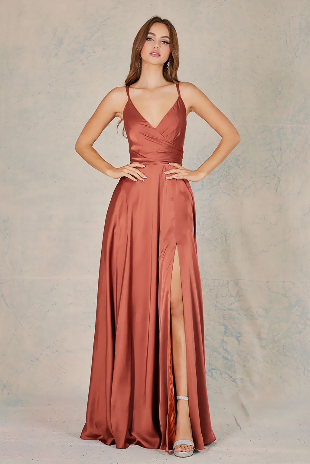 Prom Dresses Long A Line Formal Slit Pocket Prom Dress Sienna