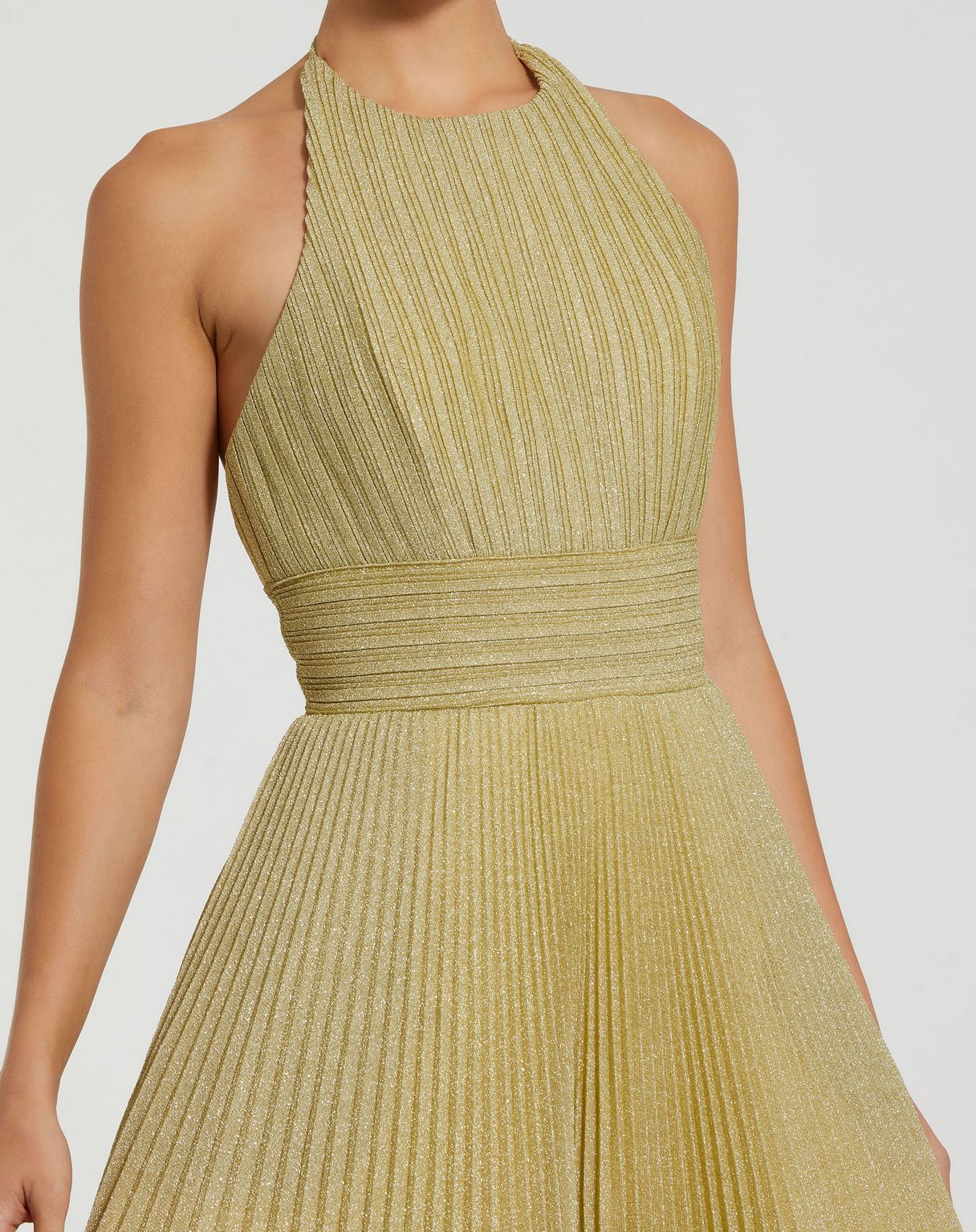 Formal Dresses A Line Long Formal Pleated Prom Dress Gold