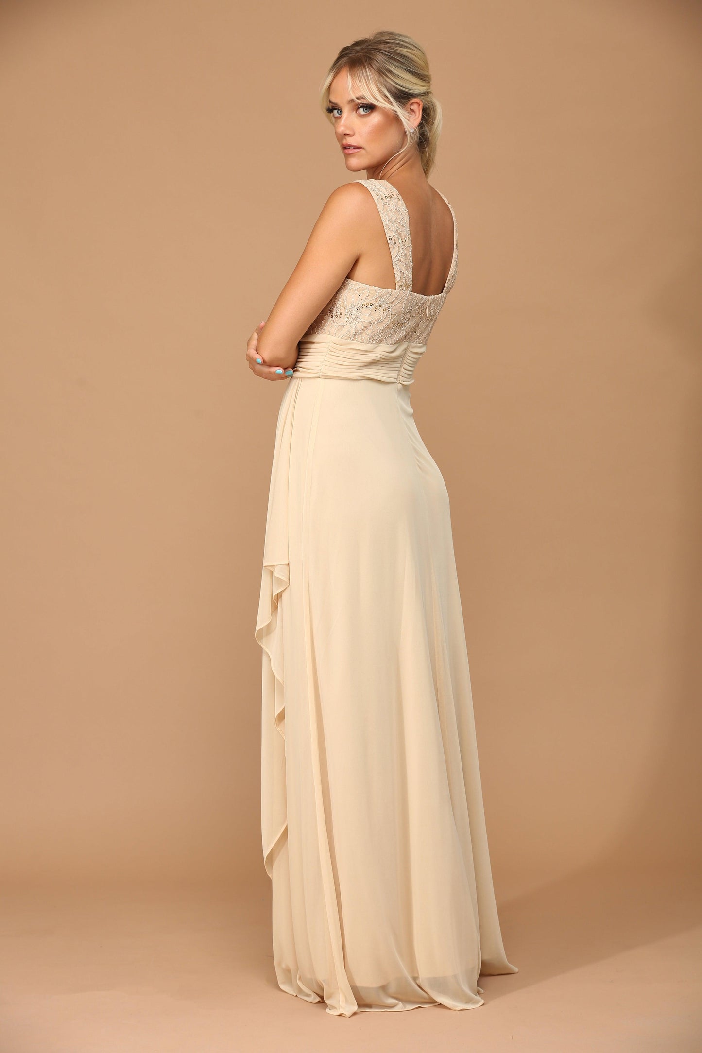 Long Mother of the Bride Lace Chiffon Jacket Dress