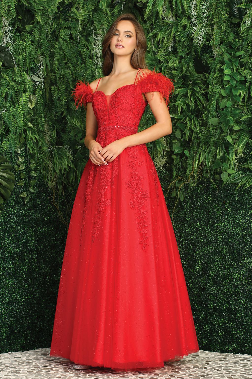 Prom Dresses Long Glitter Applique Formal A Line Prom Dress Red