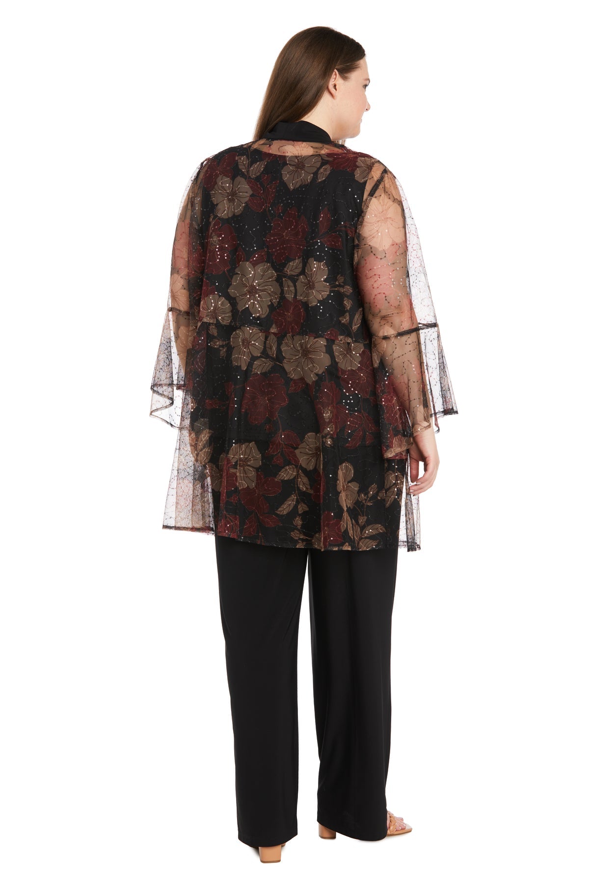 Plus Size Dresses Long Plus Size Formal Mother of the Bride Pant Suit Black/Red/Tan