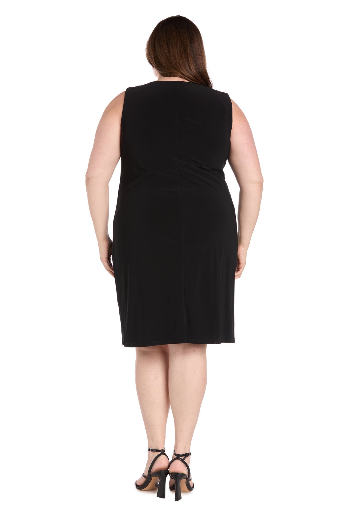 Plus Size Dresses Short Plus Size Mother of the Bride Jacket Dress Silver/Black