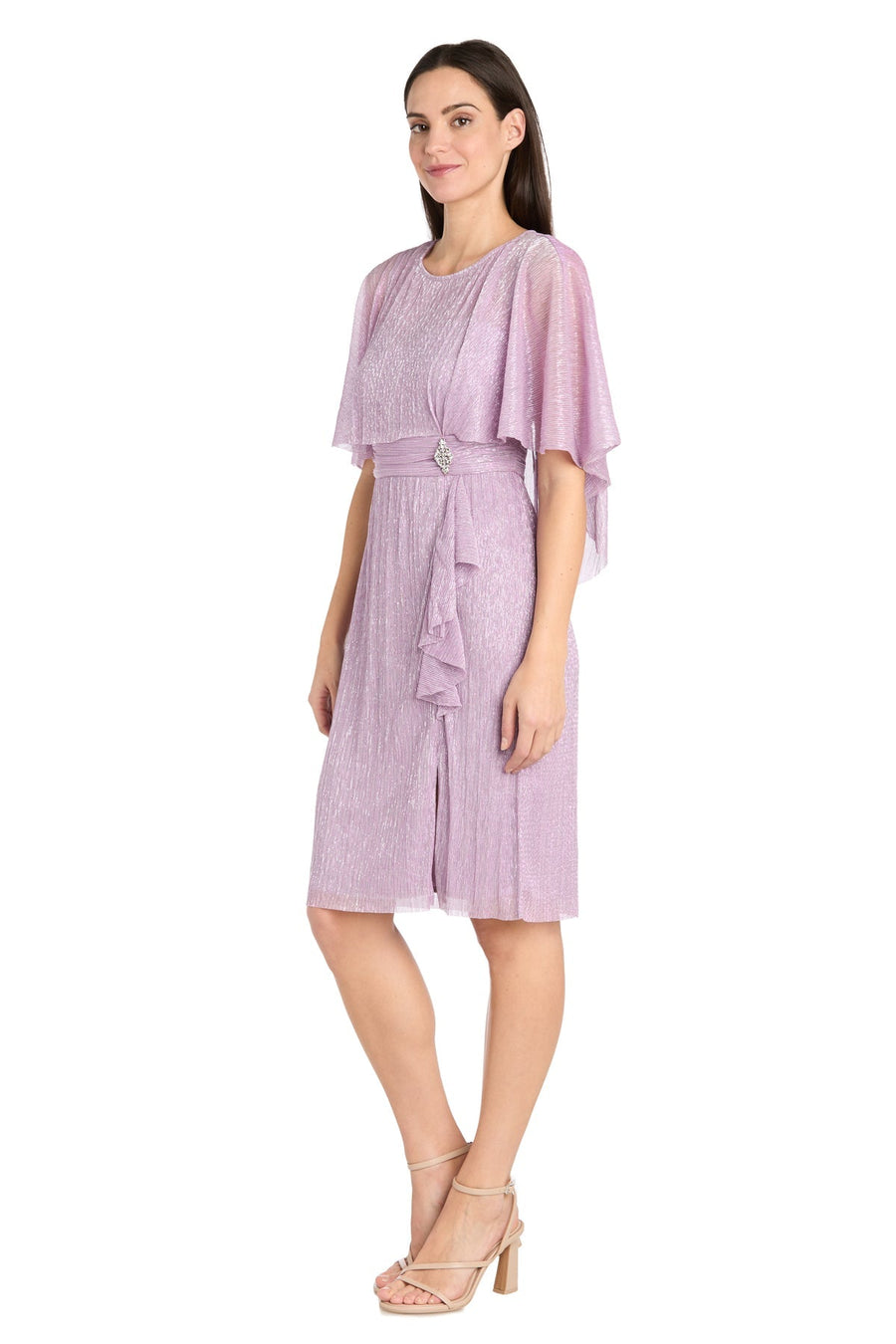 Cocktail Dresses Short Ruffle Cocktail Caplet Dress Magnolia