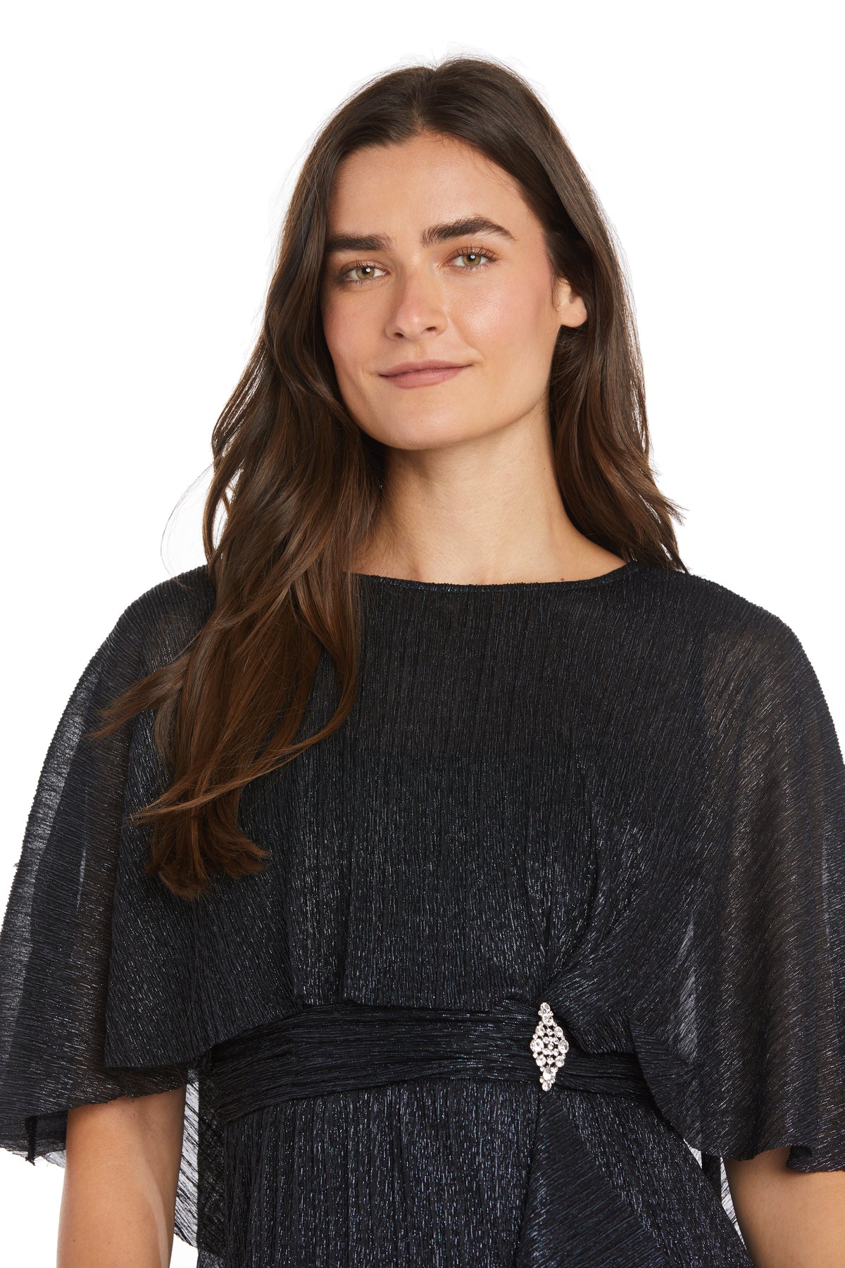 Cocktail Dresses Short Ruffle Cocktail Caplet Dress Navy