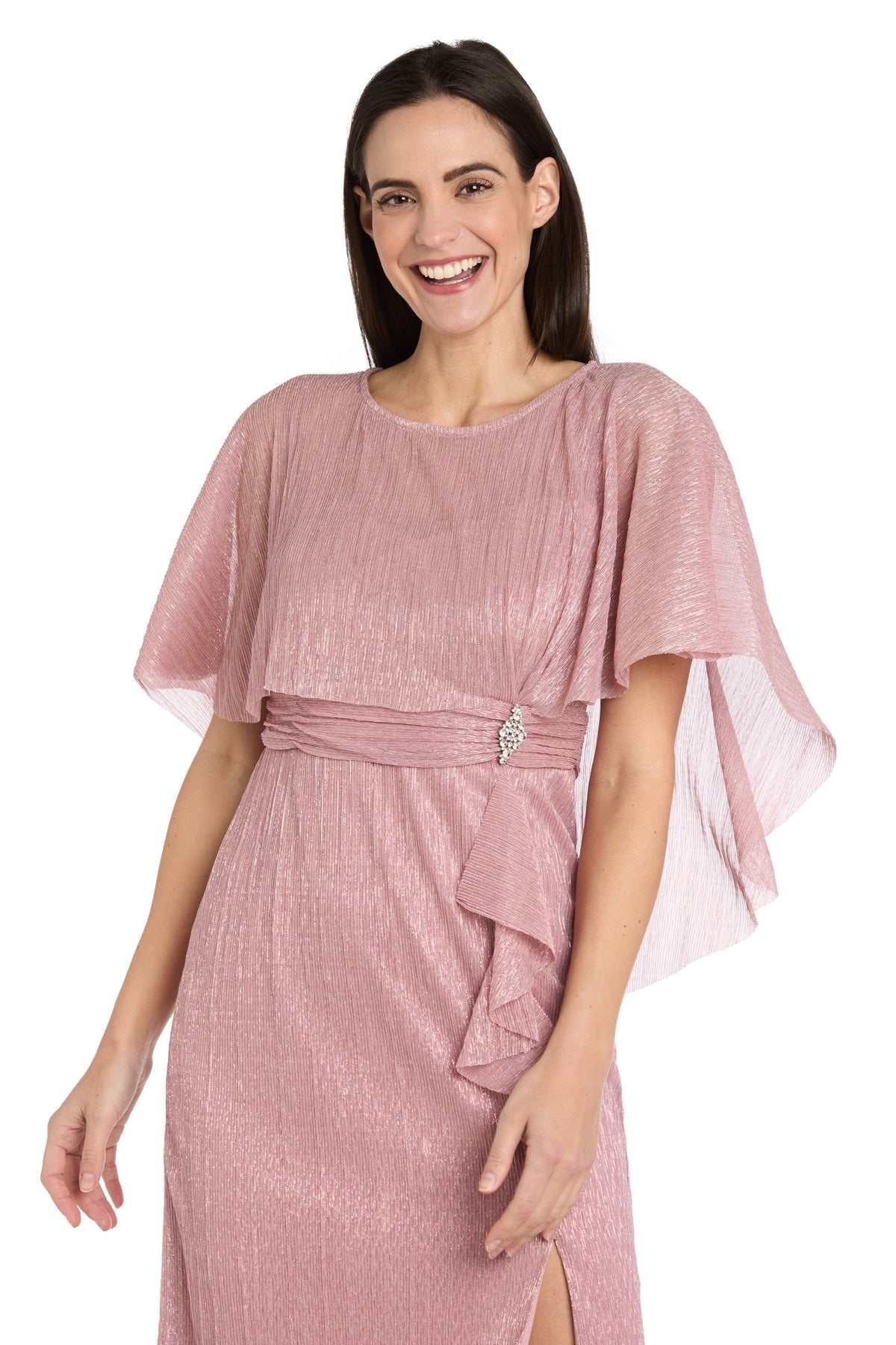 Cocktail Dresses Short Petite Ruffle Cocktail Caplet Dress Rose