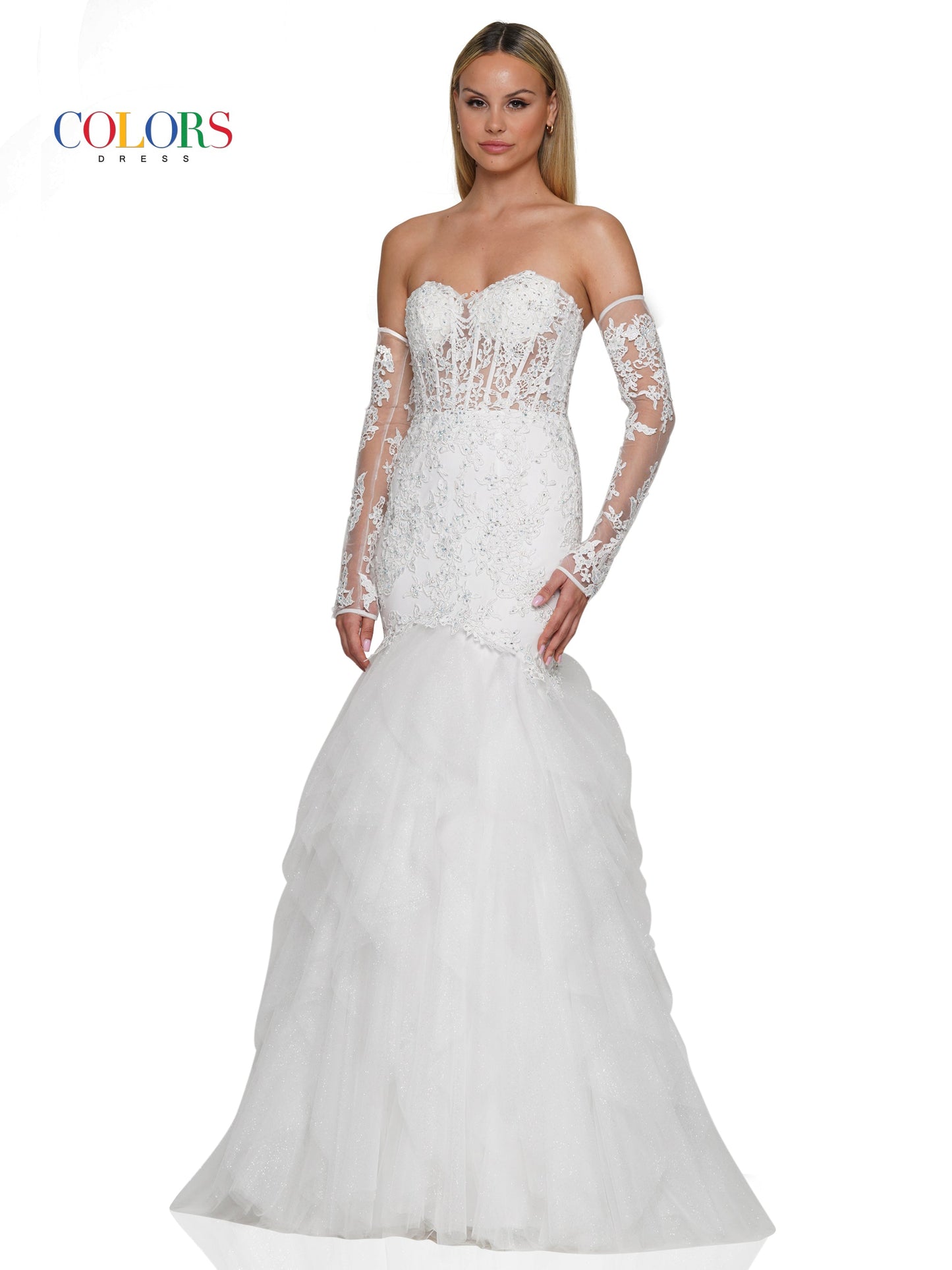 Prom Dresses Long Formal Mermaid Prom Dress Off White