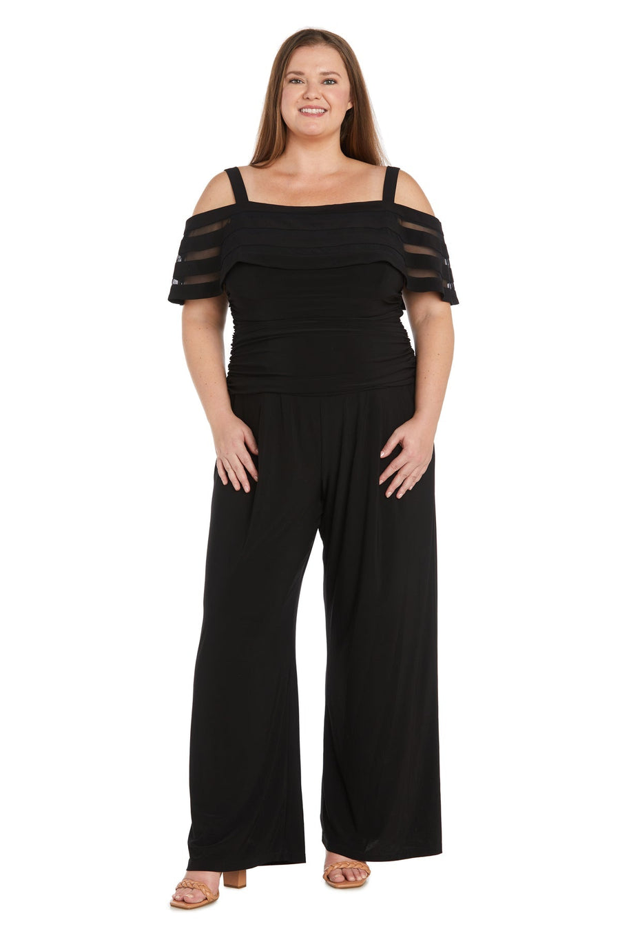 Plus Size Dresses Long Formal Jump Suit Plus Size Dress Black