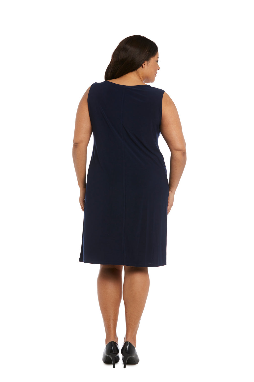 Mother of the Bride Dresses Short Printed Jacket Plus Size Mother of the Bride Dress Navy/White