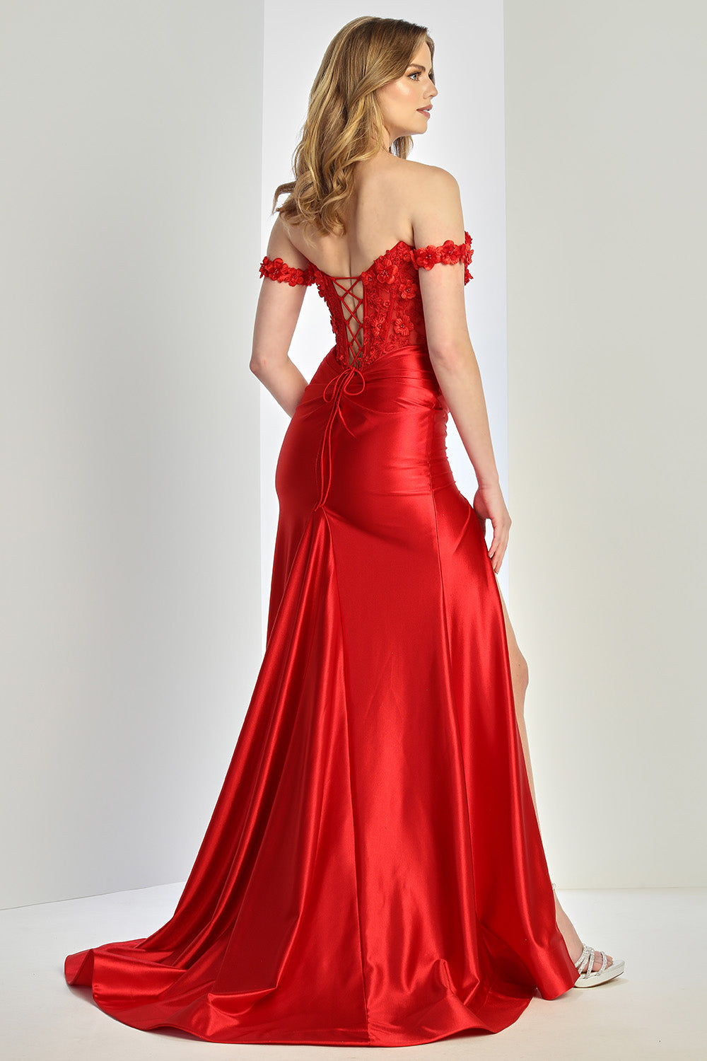 Prom Dresses Prom Fitted Long Corset Applique Formal  Dress Red