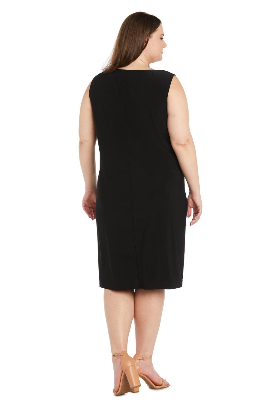 Plus Size Dresses Short Plus Size Glitter Jacket Dress Black/Red