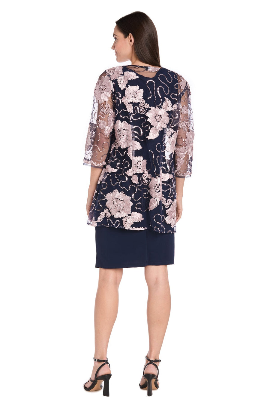 Mother of the BrideDresses Two Piece Short Mother of the Bride Jacket Dress Navy/Rose