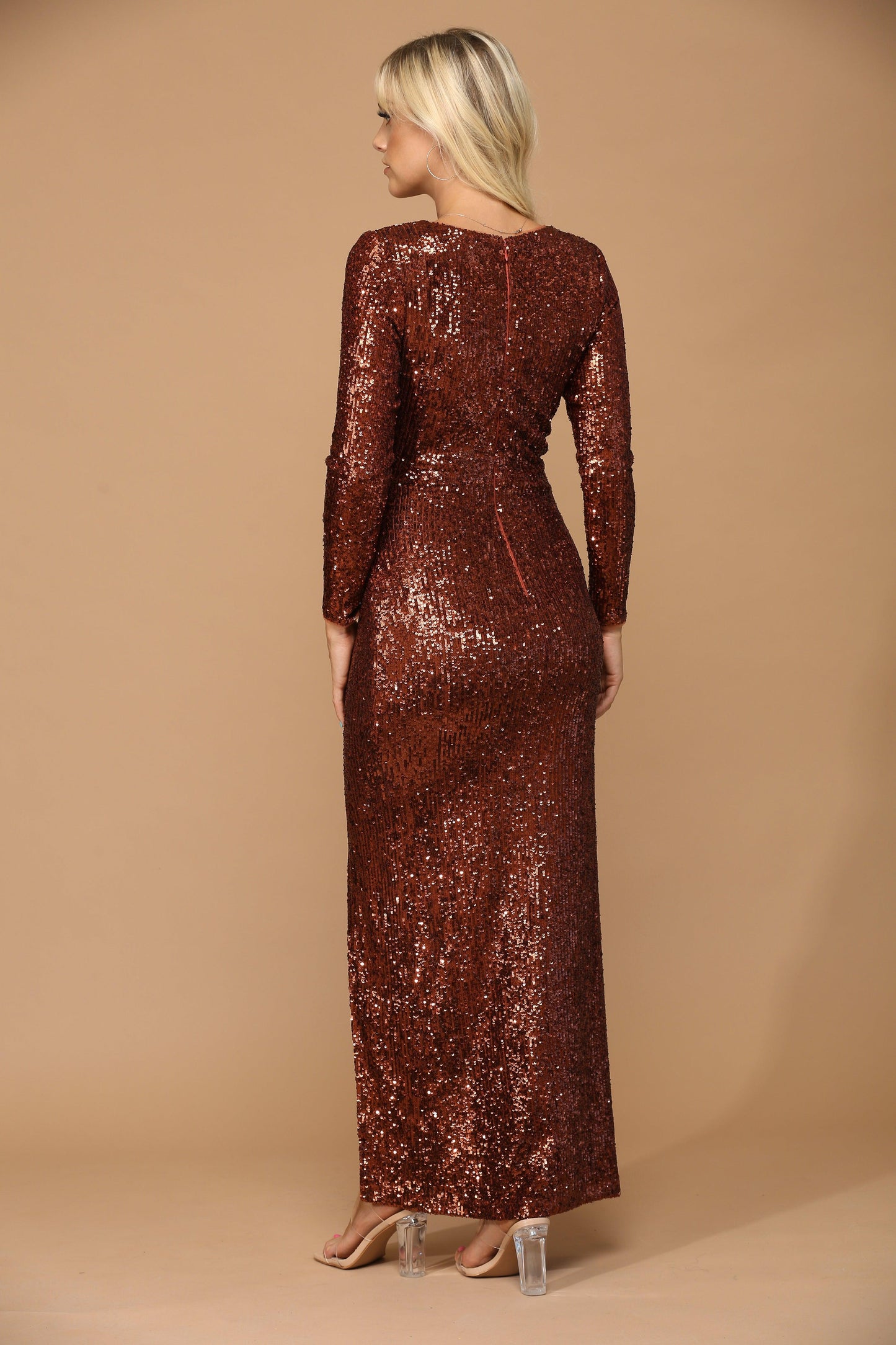 Long Sleeve Formal Evening Dress