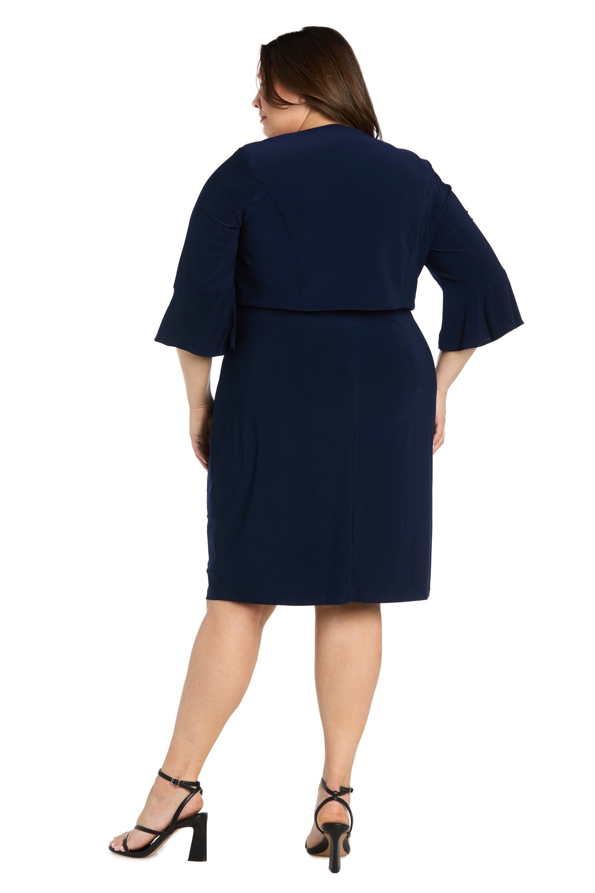 Plus Size Dresses Short Mother of the Bride Plus Size Jacket Dress Navy