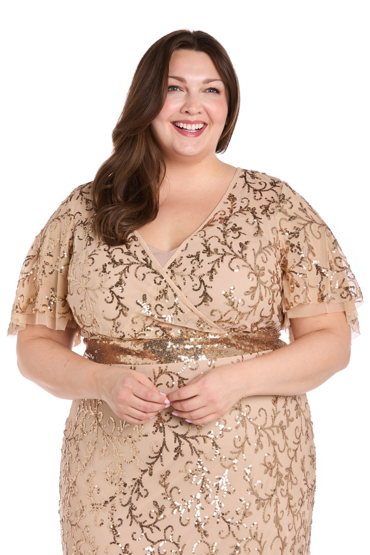 Plus Size Dresses Long Plus Size Formal Mother of the Bride Dress Gold